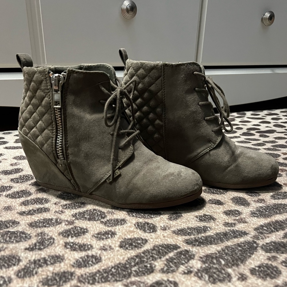 Olive Green Ankle Booties